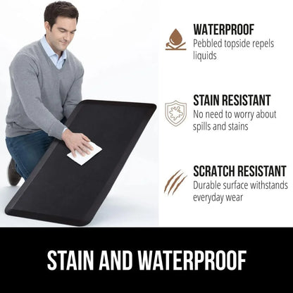 GORILLA GRIP Cushioned Antifatigue Kitchen Mat for Floor, 20x32, Charcoal