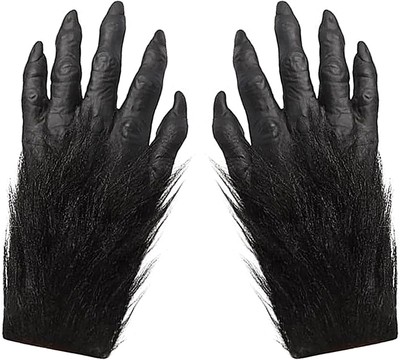 BXT Adults Lifelike Latex Halloween Ape Claws Animal Paws Gloves Mittens Cosplay Costume Props Furry Papion Gorilla Handwear