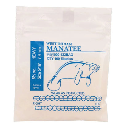 American Orthodontics Blue Whale Elastics, 5/16 in, 14 oz, Latex, Maximum