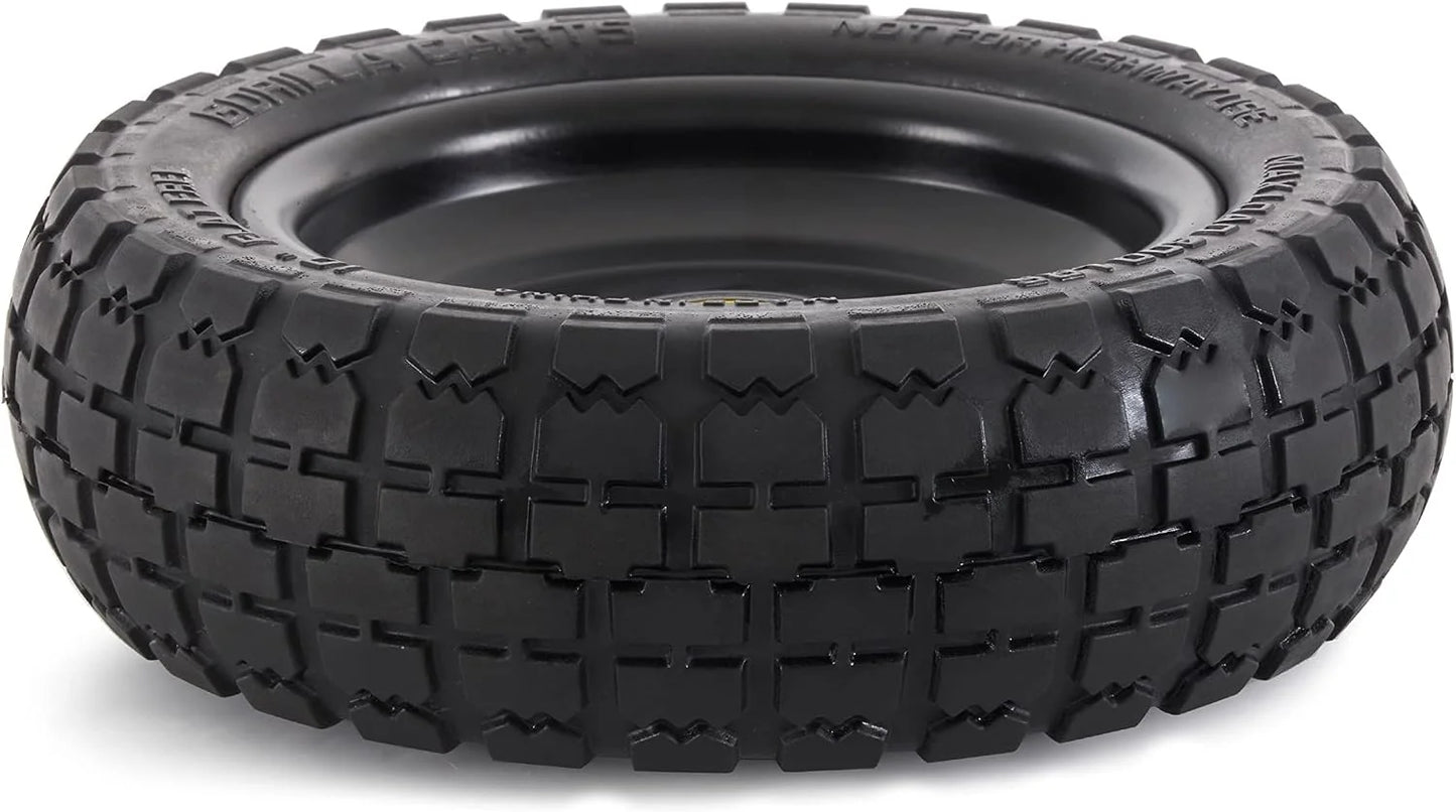 Gorilla Carts 10-Inch No-Flat Replacement Wheels, 4-Pack