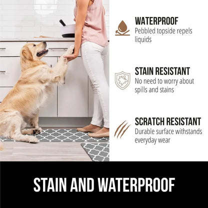 GORILLA GRIP Cushioned Antifatigue Kitchen Mat for Floor, 20x32, Charcoal