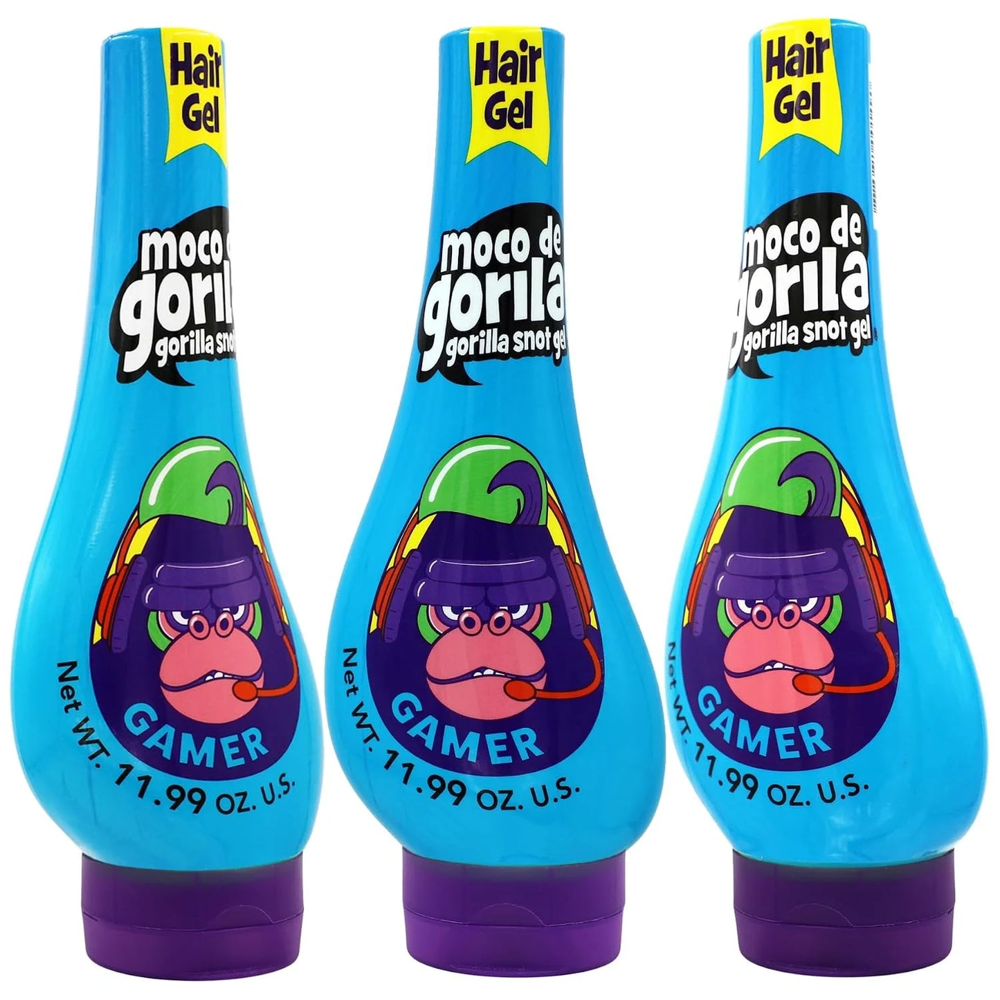 Moco de Gorila Gamer Hair Styling Gel, 11.92 Oz, Pack of 3
