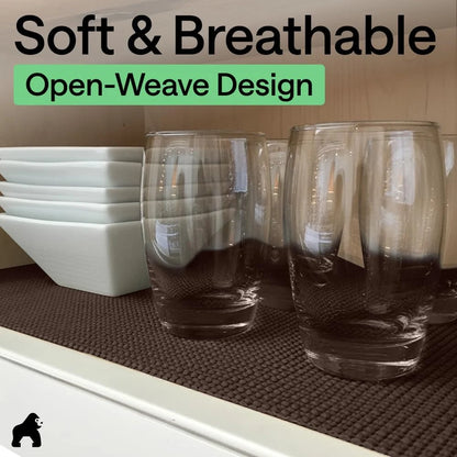 GORILLA GRIP powerGRIP Drawer Shelf and Cabinet Liner, 24"x30', Light Gray