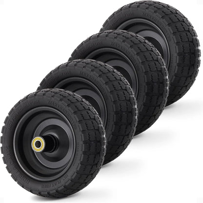 Gorilla Carts 10-Inch No-Flat Replacement Wheels, 4-Pack