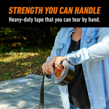 GORILLA Tape; Duct; Utility; Triple Layer Strength; Indoor & Outdoor; Weather Resistant Shell; 1.88 in x 10 yd; Black; (Pack of 2)