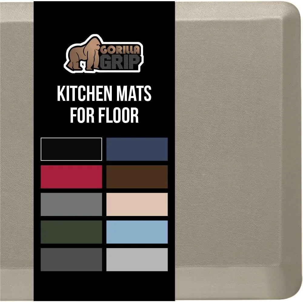 GORILLA GRIP Cushioned Antifatigue Kitchen Mat for Floor, 20x32, Charcoal
