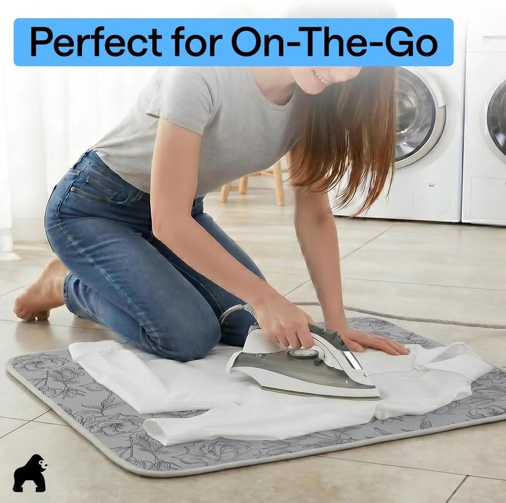 GORILLA GRIP Padded Ironing Board Cover, 15x54 Silver