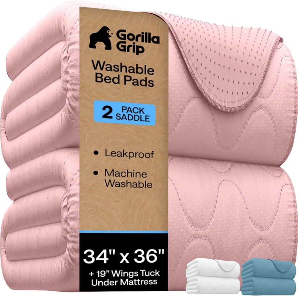 GORILLA GRIP Washable Reusable Underpads, 52x34 White