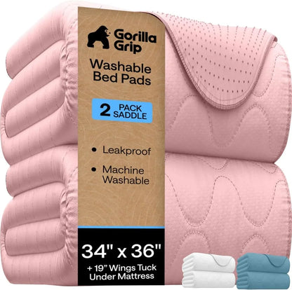 GORILLA GRIP Washable Reusable Underpads, 52x34 White
