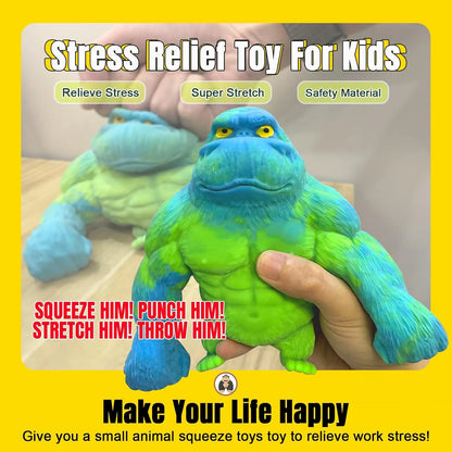 YHan Super Stretchy Gorilla Fidget Toy (Purple) Stretchy Monkey - Funny, Squishy & Perfect to Squeeze for Stress Relief - Ideal Gift for Kids