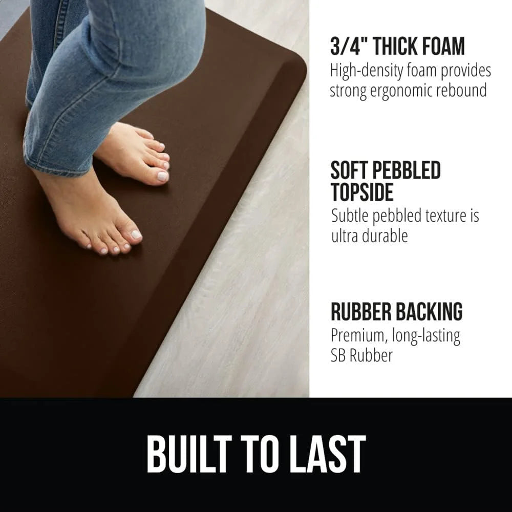 GORILLA GRIP Cushioned Antifatigue Kitchen Mat for Floor, 20x32, Charcoal