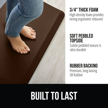 GORILLA GRIP Cushioned Antifatigue Kitchen Mat for Floor, 20x32, Charcoal