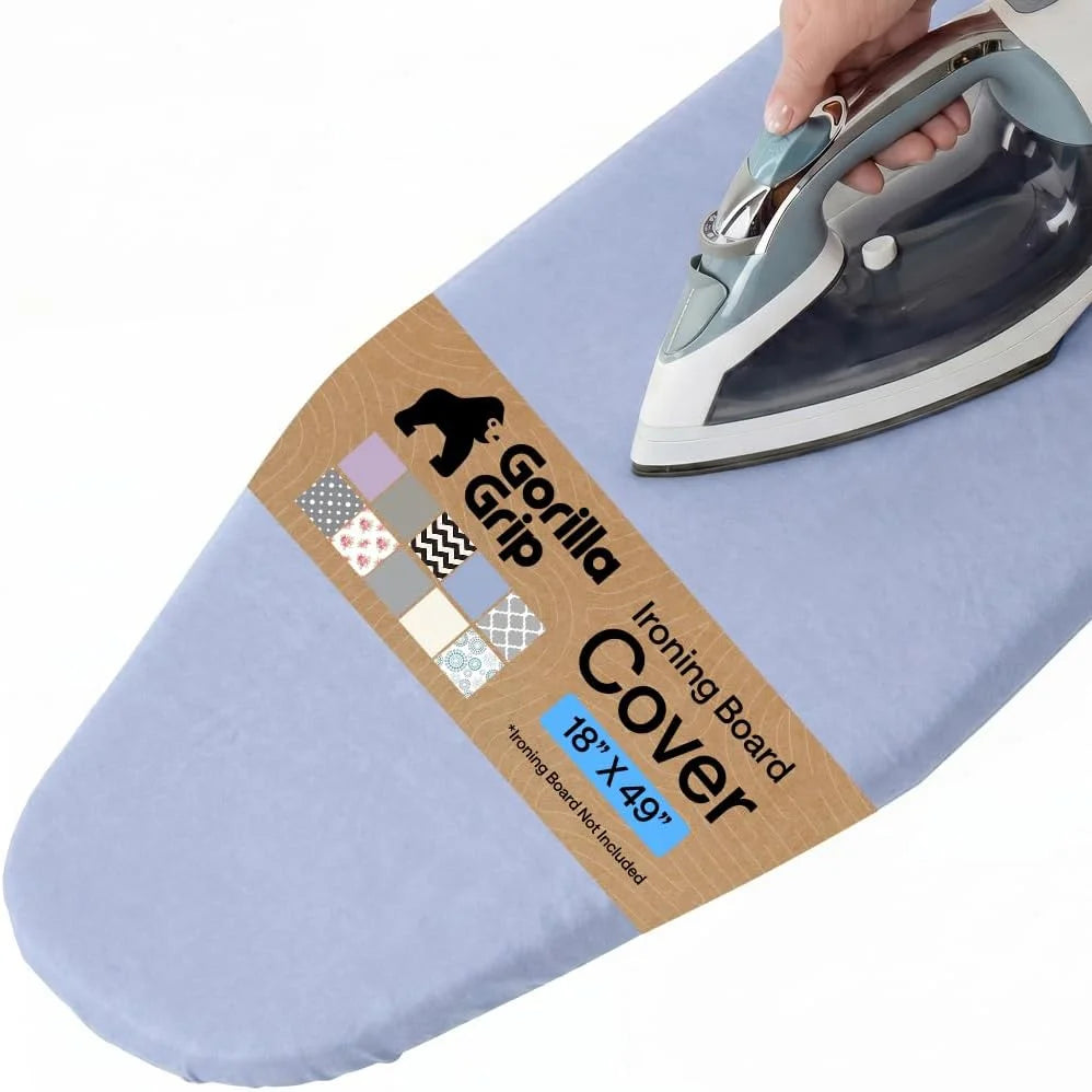 GORILLA GRIP Padded Ironing Board Cover, 15x54 Silver