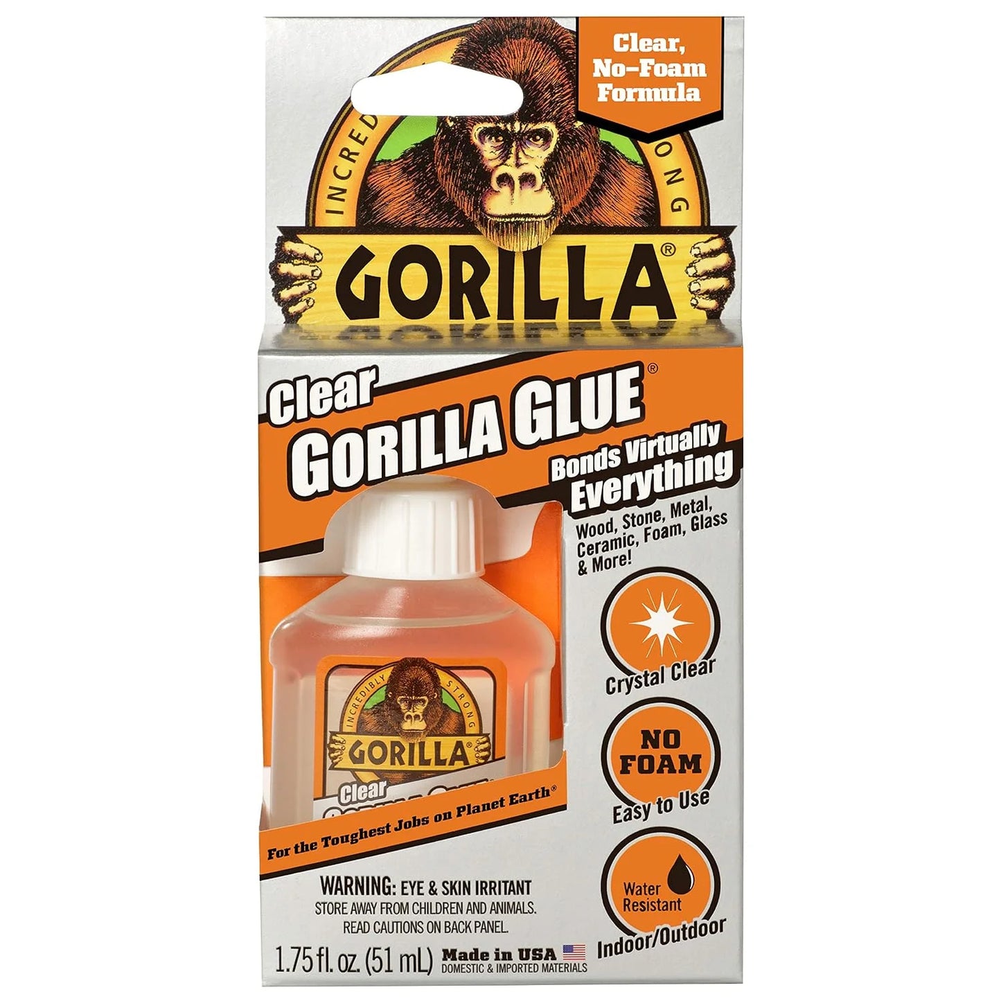Gorilla Clear Glue, All Purpose, 1.75 oz Bottle