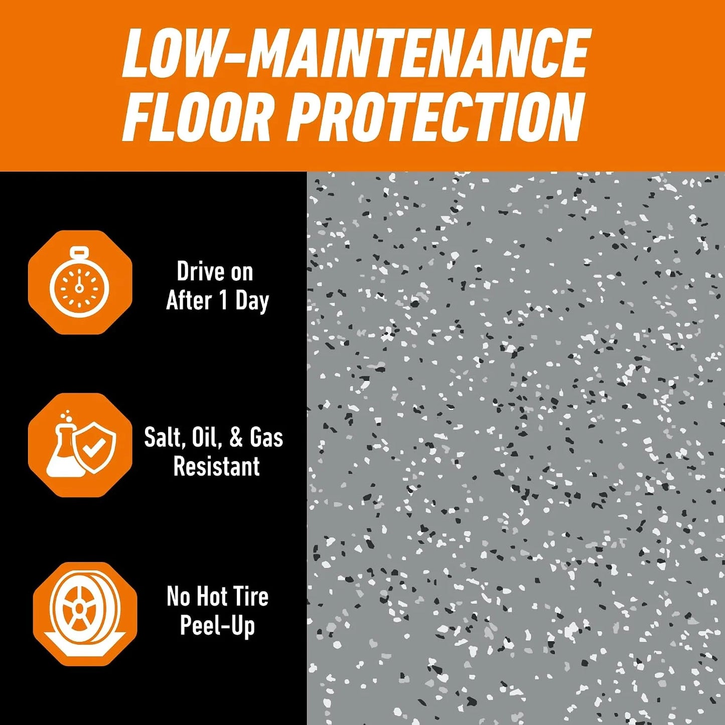 Gorilla Epoxy Garage Floor Coating Kit, 7 Pieces, 1-Car, Black Finish