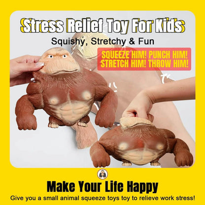 YHan Super Stretchy Gorilla Fidget Toy (Purple) Stretchy Monkey - Funny, Squishy & Perfect to Squeeze for Stress Relief - Ideal Gift for Kids