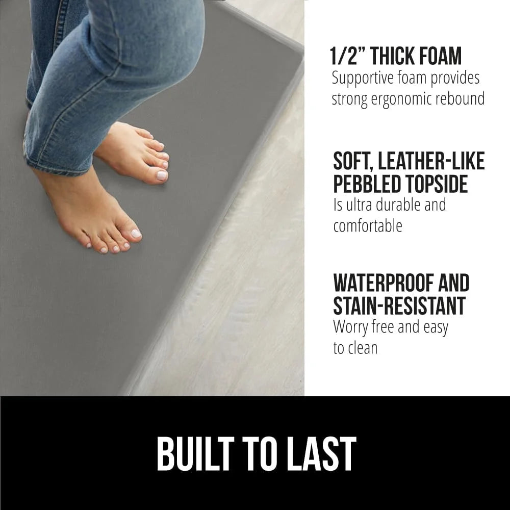 GORILLA GRIP Cushioned Antifatigue Kitchen Mat for Floor, 20x32, Charcoal