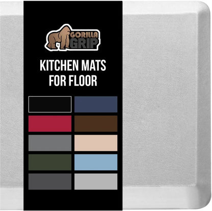 GORILLA GRIP Cushioned Antifatigue Kitchen Mat for Floor, 20x32, Charcoal