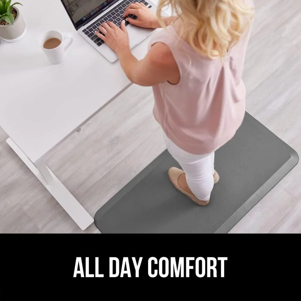 GORILLA GRIP Cushioned Antifatigue Kitchen Mat for Floor, 20x32, Charcoal