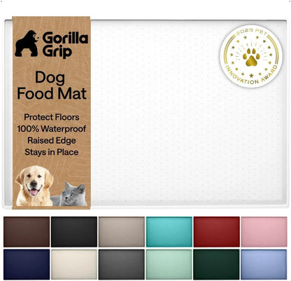 GORILLA GRIP Dog Food Mat, 100% Waterproof Silicone, 26x17 Navy