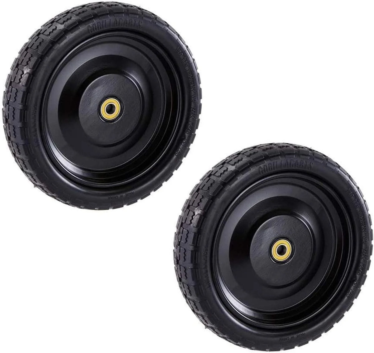 Gorilla Carts 10-Inch No-Flat Replacement Wheels, 4-Pack