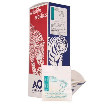 American Orthodontics Blue Whale Elastics, 5/16 in, 14 oz, Latex, Maximum