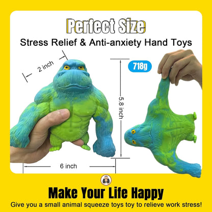 YHan Super Stretchy Gorilla Fidget Toy (Purple) Stretchy Monkey - Funny, Squishy & Perfect to Squeeze for Stress Relief - Ideal Gift for Kids