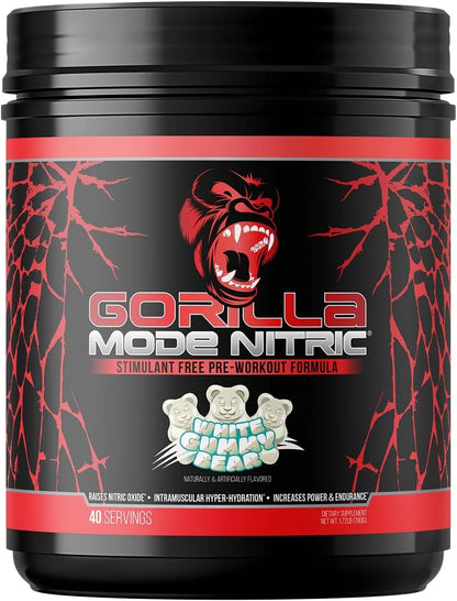 Gorilla Mode Nitric Stimulant Free Pre-Workout – Best Tasting and Most Effective Stimulant Free Pre-Workout/Massive Pumps · Vasodilation · Power / 688 Grams (Fruit Punch)