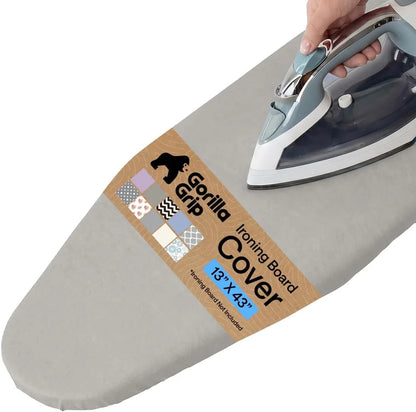 GORILLA GRIP Padded Ironing Board Cover, 15x54 Silver
