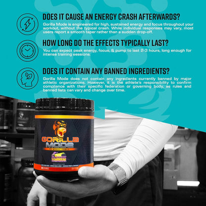 Gorilla Mode Pre Workout - Massive Pumps | 812g (BlackBerry Lemonade)