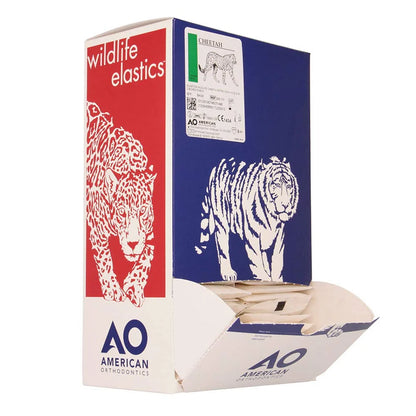 American Orthodontics Blue Whale Elastics, 5/16 in, 14 oz, Latex, Maximum