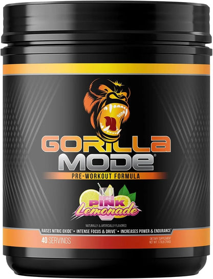 Gorilla Mode Pre Workout - Massive Pumps | 812g (BlackBerry Lemonade)