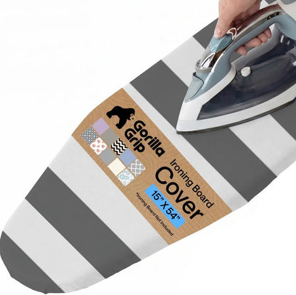 GORILLA GRIP Padded Ironing Board Cover, 15x54 Silver