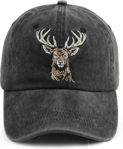 Unisex Adjustable Animal Hat for Men Women, Classic Cotton Wild Animals Embroidered Baseball Cap