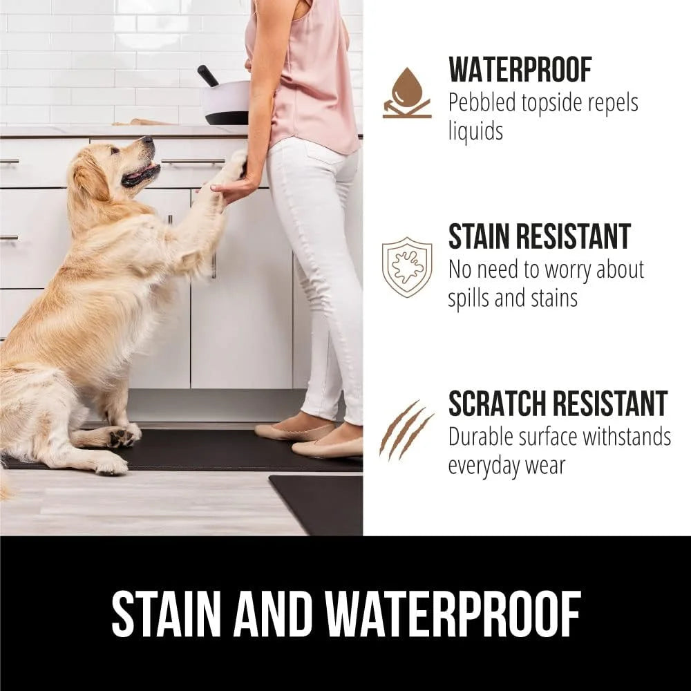 GORILLA GRIP Cushioned Antifatigue Kitchen Mat for Floor, 20x32, Charcoal