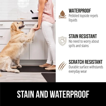GORILLA GRIP Cushioned Antifatigue Kitchen Mat for Floor, 20x32, Charcoal