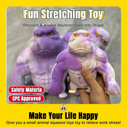 YHan Super Stretchy Gorilla Fidget Toy (Purple) Stretchy Monkey - Funny, Squishy & Perfect to Squeeze for Stress Relief - Ideal Gift for Kids