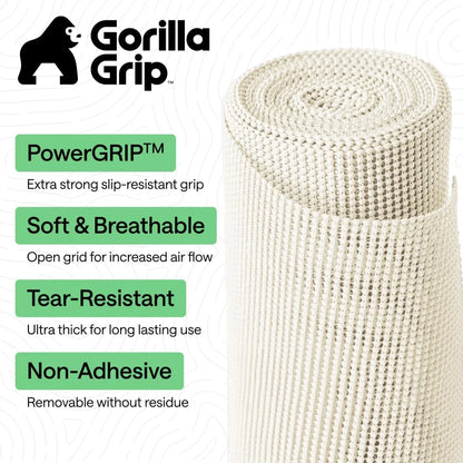 GORILLA GRIP powerGRIP Drawer Shelf and Cabinet Liner, 24"x30', Light Gray