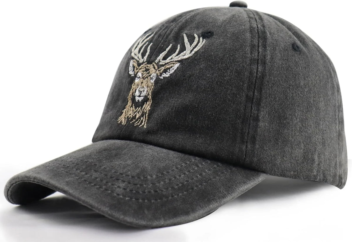 Unisex Adjustable Animal Hat for Men Women, Classic Cotton Wild Animals Embroidered Baseball Cap