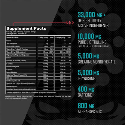Gorilla Mode Pre Workout - Massive Pumps | 812g (BlackBerry Lemonade)