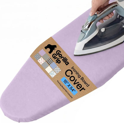 GORILLA GRIP Padded Ironing Board Cover, 15x54 Silver