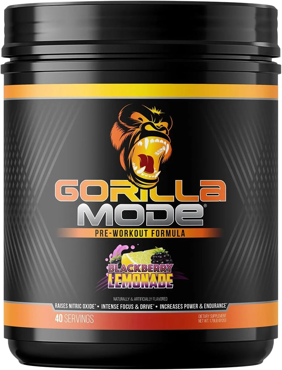 Gorilla Mode Pre Workout - Massive Pumps | 812g (BlackBerry Lemonade)