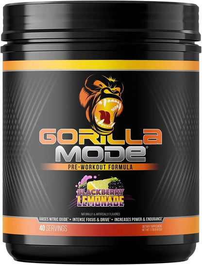 Gorilla Mode Pre Workout - Massive Pumps | 812g (BlackBerry Lemonade)