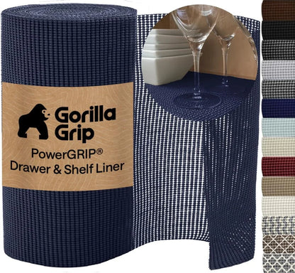 GORILLA GRIP powerGRIP Drawer Shelf and Cabinet Liner, 24"x30', Light Gray